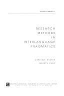 Research methods in interlanguage pragmatics