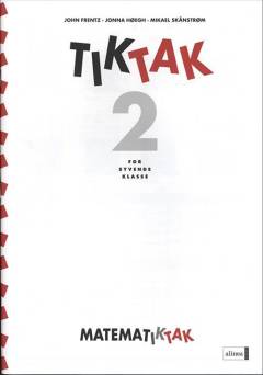 Matematiktak for syvende klasse -- Tiktak. Bind 2