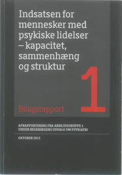 Indsatsen for mennesker med psykiske lidelser - kapacitet, sammenhæng og struktur : bilagsrapport 1 : afrapportering fra Arbejdsgruppe 1 under Regeringens Udvalg om Psykiatri