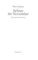 Schnee im November : ein Franz-Schubert-Roman
