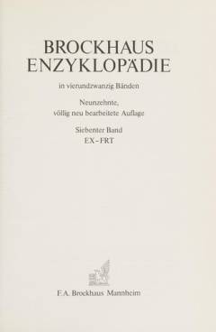 Brockhaus Enzyklopädie in 24 Bänden. 7. Band : Ex-Frt