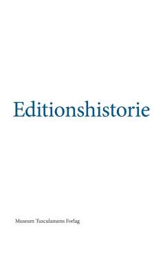 Editionshistorie : bidrag til en konference afholdt af Nordisk Netværk for Editionsfilologer og Dansk Editionshistorie 30. september-2. oktober 2011