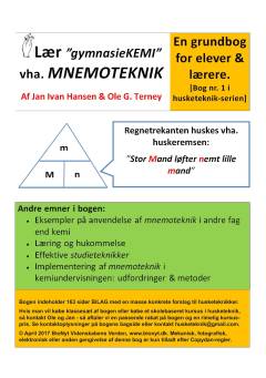 Lær "gymnasiekemi" vha. mnemoteknik : en grundbog for elever & lærere