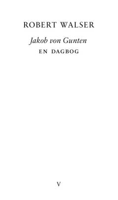 Jakob von Gunten : en dagbog