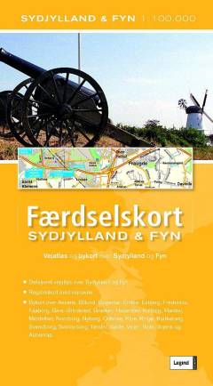 Færdselskort Sydjylland & Fyn : vejlatlas og bykort over Sydjylland og Fyn : Sydjylland & Fyn 1:100000