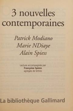 3 nouvelles contemporaines