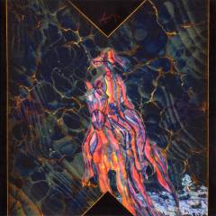 Cows on hourglass pond