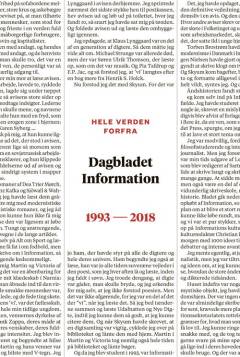 Hele verden forfra - Dagbladet Information 1993-2018