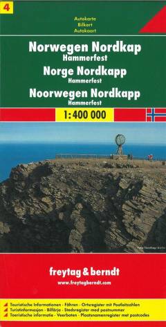 Norwegen Nordkap, Hammerfest : Autokarte