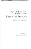 Psychoanalytic criticism : theory in practice