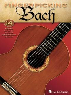 Fingerpicking Bach : 14 pieces arranged for solo guitar in standard notation & tablature
