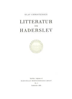 Litteratur om Haderslev
