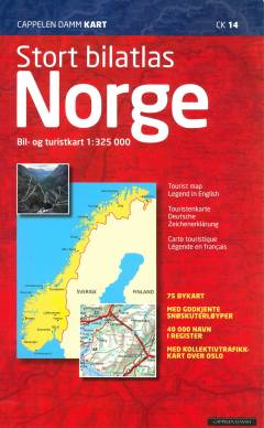 Stort bilatlas Norge : bil- og turistkart 1:325.000