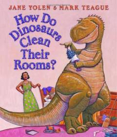 How do dinosaurs clean their rooms?