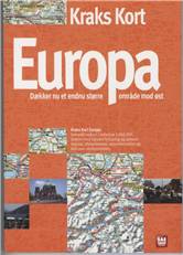 Kraks kort - Europa : kompakt vejkort i målestok 1:800.000 : vejkort med signaturforklaring og adresseregister, afstandstabel, rejseinformation og kort over storbyområder