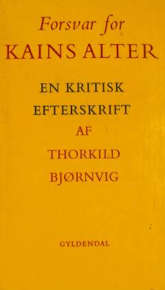 Forsvar for Kains alter : en kritisk efterskrift