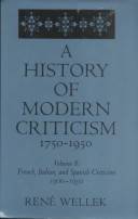 A history of modern criticism, 1750-1950. Volume 5 : English criticism, 1900-1950