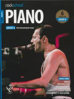Piano Grade 8 : performance pieces, technical exercises, supporting tests and in-depth guidance for Rockschool examinations