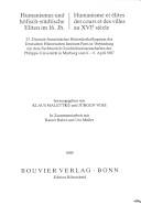 Humanismus und höfisch-städtische Eliten im 16. Jh : 23. Deutsch-französisches Historikerkolloquium des Deutschen Historischen Instituts Paris in Verbindung mit dem Fachbereich Geschichtswissenschaften der Philipps-Universität in Marburg vom 6.-9. April 1987