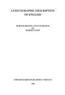 Lexicographic description of English