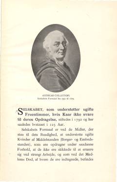 Selskabet, som understøtter ugifte Fruentimmer, hvis Kaar ikke svare til deres Opdragelse : 1792-1917