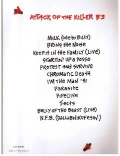 Attack of the killer b's : for 1 stemme og guitar med becifring