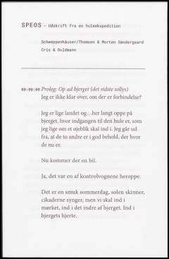 SPEOS : udskrift fra en huleekspedition