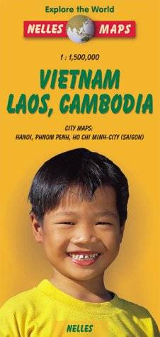 Vietnam, Laos, Cambodia 1:1500000 : city maps: Hanoi, Phnom Penh, Ho Chi Minh-City (Saigon)