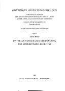 Untersuchungen zur Verwendung des Synkretismus-Begriffes
