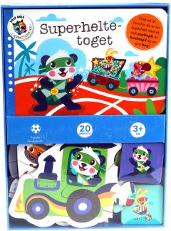 Superheltetoget : find ud af, hvorfor du er en superhelt med et sejt puslespil, et huskespil og en sjov bog!