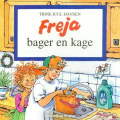 Freja bager en kage