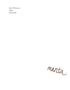 Manta : digte