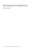 Kierkegaard inspiration : en antologi