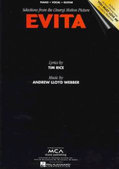 Evita (uddrag) : musical : for 1 stemme, kor og klaver med becifring (med guitargreb)