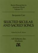 Selected secular and sacred songs