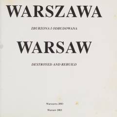 Warszawa : zburzona i odbudowana