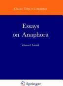 Essays on anaphora