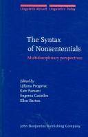 The syntax of nonsententials : multidisciplinary perspectives