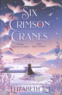 Six crimson cranes
