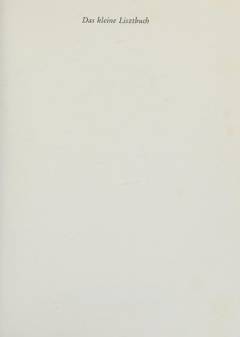 Das Kleine Lisztbuch