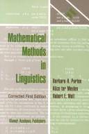 Mathematical methods in linguistics
