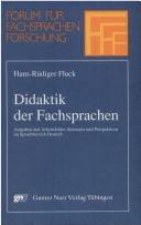 Didaktik der Fachsprachen : Aufgaben und Arbeitsfelder, Konzepte und Perspektiven im Sprachbereich Deutsch