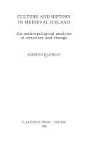 Culture and history in medieval Iceland : an anthropological analysis of structure and change