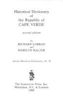 Historical dictionary of the Republic of Cape Verde