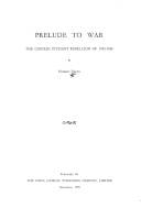 Prelude to war : the Chinese student rebellion of 1935-1936