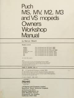 Puch MS, MV, M2, M3 and VS mopeds