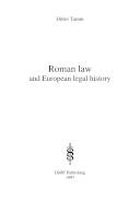 Roman law and European legal history