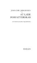 At læse forfatterskab : en pædagogisk vejledning