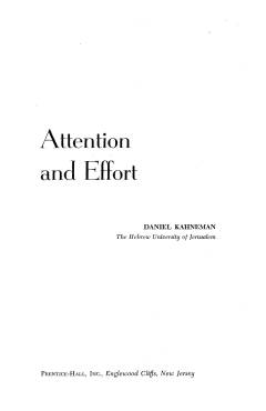 Attention and effort