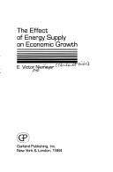 The effect of energy supply on economic growth